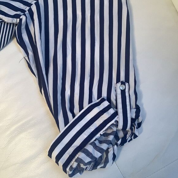 Jane Delaney Rayon Striped Roll Up Size 1X - Picture 6 of 9